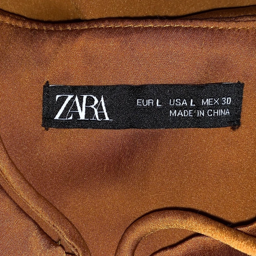Zara gold silky midi dress - Picture 5 of 6